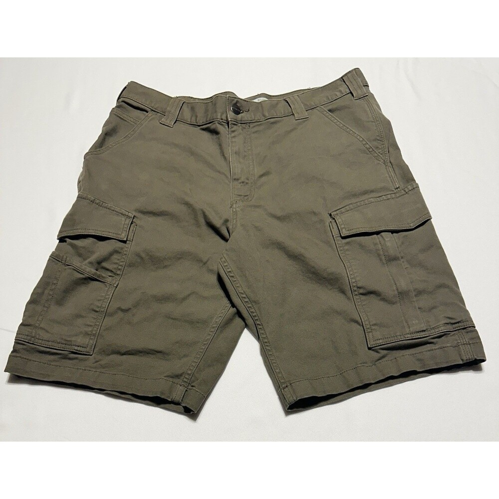 Carhartt Relaxed Fit Cargo Shorts 10" Inseam Green Men’s 34 Workwear 103542 217 - Picture 4 of 12